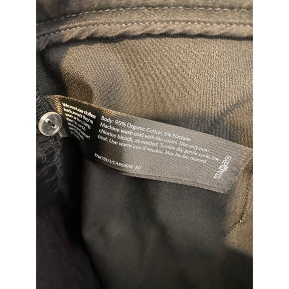 EILEEN FISHER Organic Cotton Stretch Twill Ankle Pant Black Women's Size 8 - Picture 6 of 6